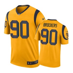 Los Angeles Rams #90 Michael Brockers Nike Color Rush Gold Jersey