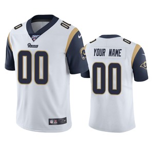 Los Angeles Rams Custom White 100th Season Vapor Limited Jersey