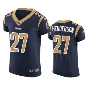 Los Angeles Rams Darrell Henderson Navy 100th Season Vapor Elite Jersey