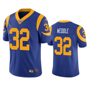 Los Angeles Rams Eric Weddle Royal 100th Season Vapor Limited Jersey - Cocomos