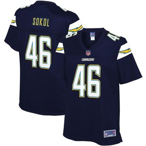 Matt Sokol Los Angeles Chargers Nfl Pro Line Womens Team Player Jersey - Navy