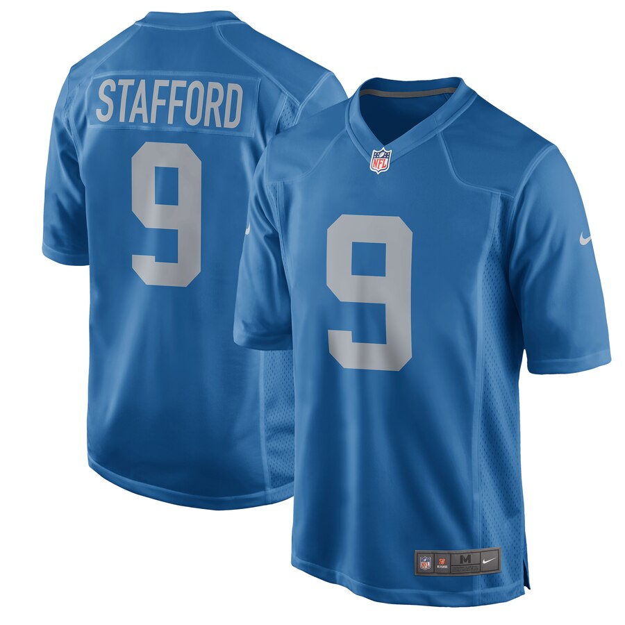 Matthew Stafford Detroit Lions Nike Youth 2017 Throwback Game Jersey - Blue - Cocomos