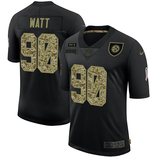 Mens Houston Texans #99 J.j. Watt 2020 Black Camo Salute To Service Limited Stitched Nfl Jersey - Cocomos