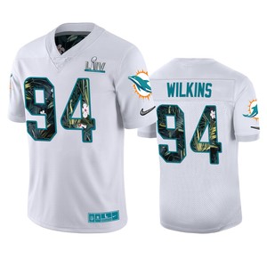 Mens Miami Dolphins Christian Wilkins Nike White Super Bowl Liv Jersey - Cocomos