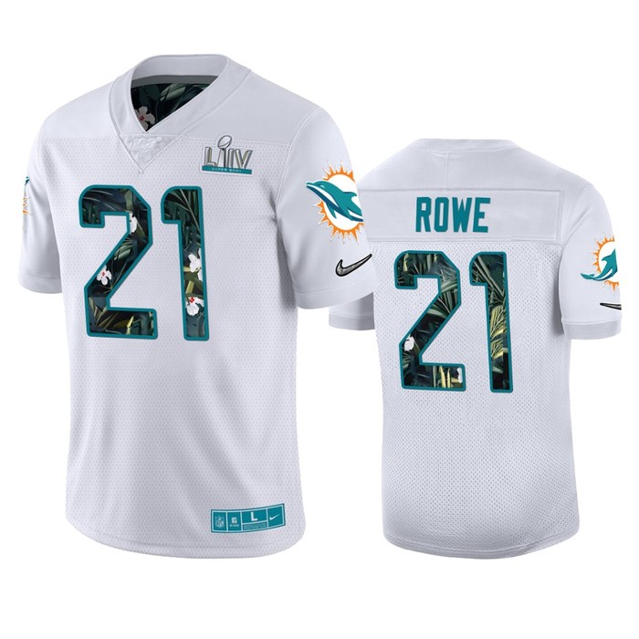 Mens Miami Dolphins Eric Rowe Nike White Super Bowl Liv Jersey - Cocomos