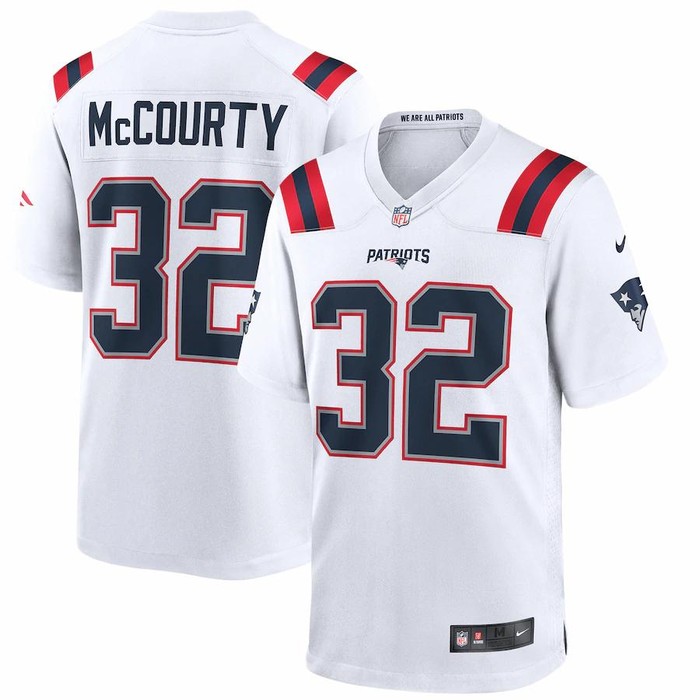 Mens New England Patriots Devin Mccourty Nike White Game Jersey - Cocomos