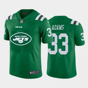 Mens New York Jets #33 Jamal Adams Green Team Big Logo Limited Stitched Jersey