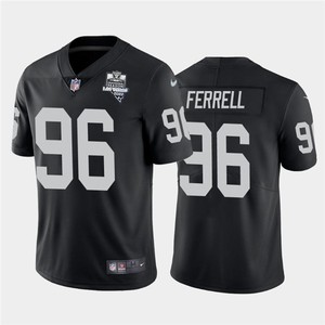 Mens Oakland Raiders Black #96 Clelin Ferrell 2020 Inaugural Season Vapor Limited Stitched Nfl Jersey