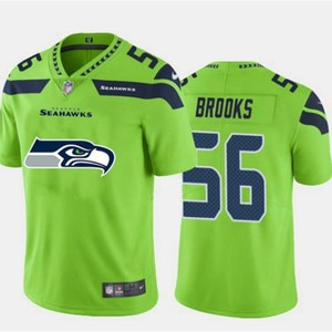 Mens Seattle Seahawks #56 Jordyn Brooks Green 2020 Team Big Logo Limited Stitched Jersey