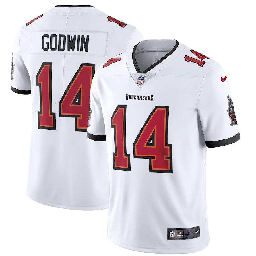 Mens Tampa Bay Buccaneers Chris Godwin Nike White Vapor Limited Jersey - Cocomos