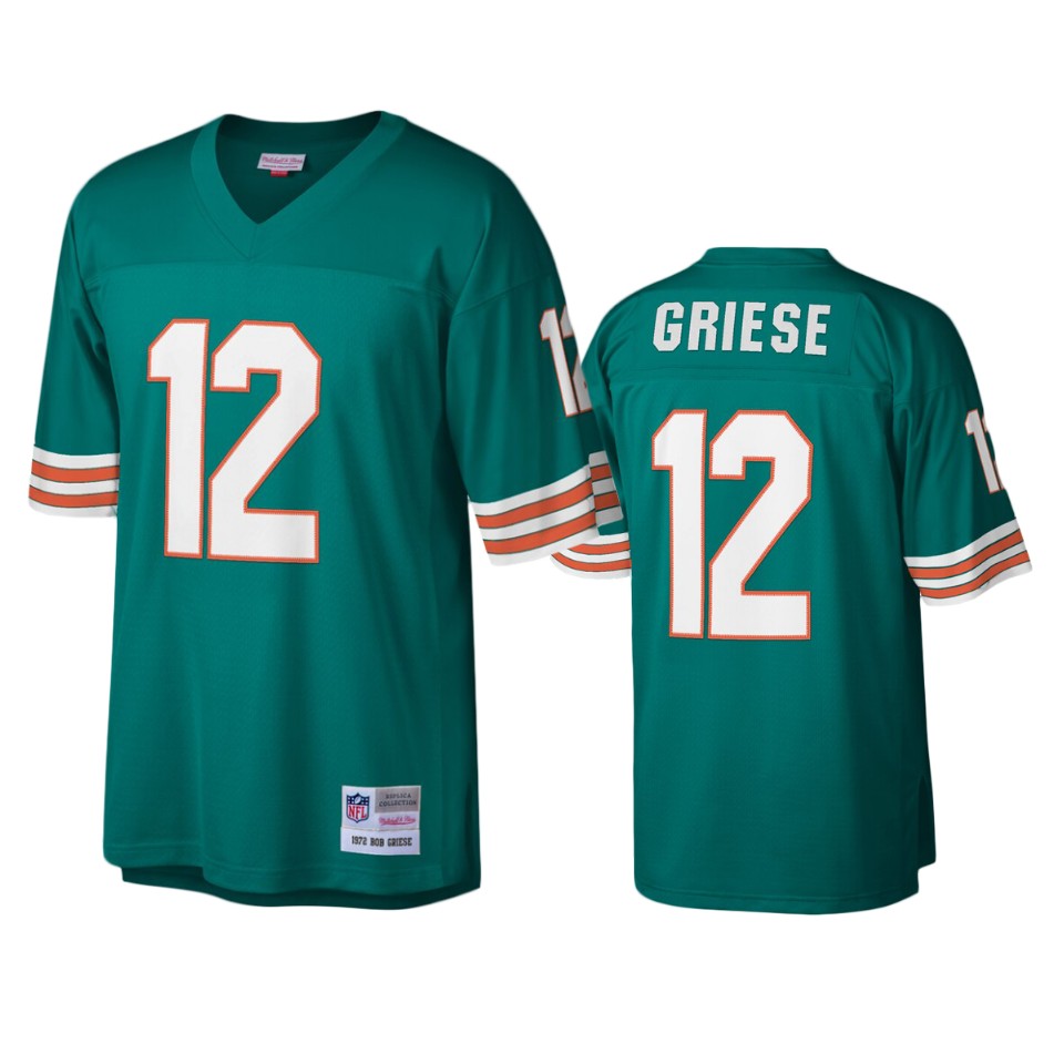 Miami Dolphins Bob Griese Aqua Legacy Replica Jersey - Cocomos