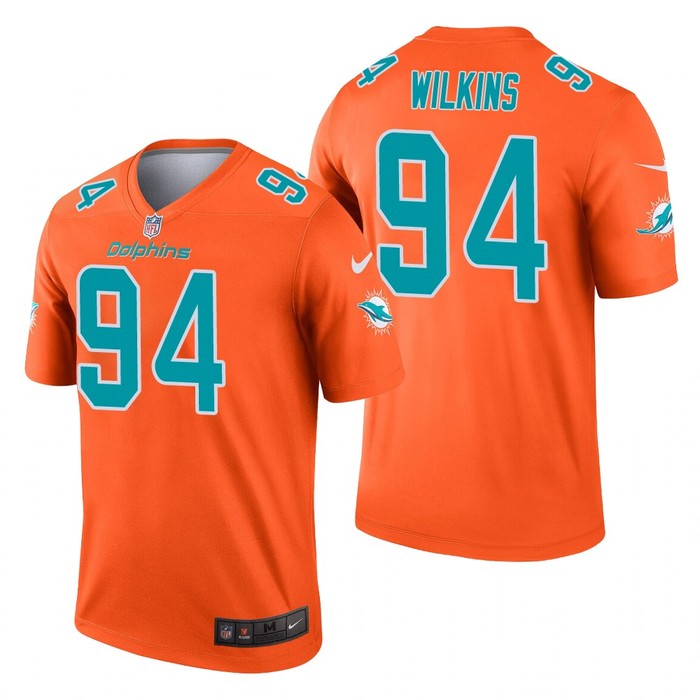 Miami Dolphins Christian Wilkins Orange Inverted Legend Jersey