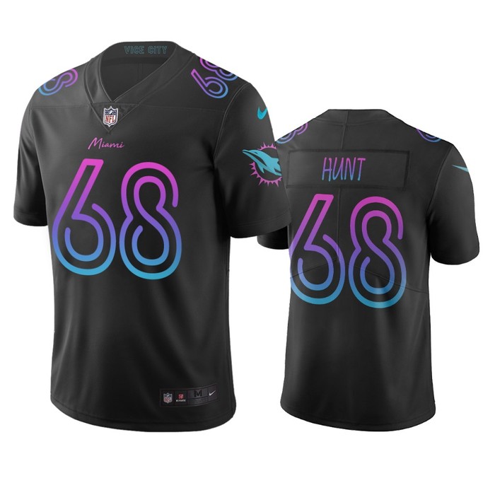 Miami Dolphins Robert Hunt Black City Edition Vapor Limited Jersey