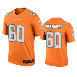 Miami Dolphins Robert Nkemdiche Orange Color Rush Legend Jersey - Cocomos