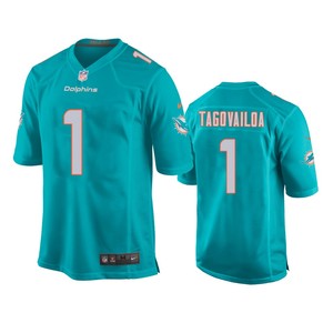 Miami Dolphins Tua Tagovailoa Aqua 2020 Nfl Draft Game Jersey - Cocomos