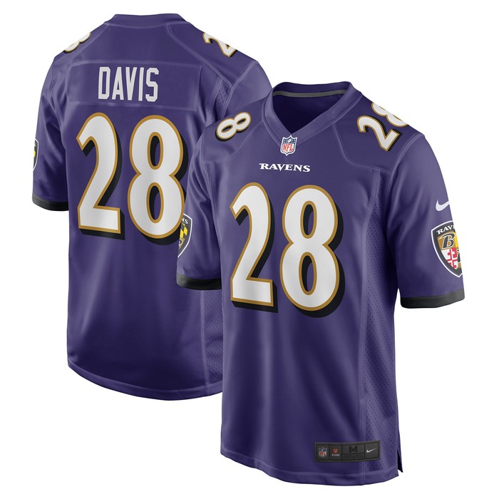 Mike Davis Baltimore Ravens Player Game Jersey - Purple Nfl