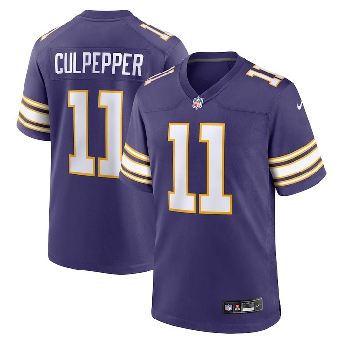 Minnesota Vikings #11 Daunte Culpepper Classic Retired Player Game Jersey - Purple - Cocomos