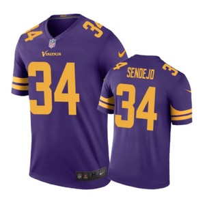 Minnesota Vikings #34 Andrew Sendejo Nike Color Rush Purple Jersey - Cocomos