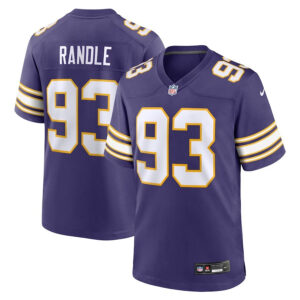 Minnesota Vikings #93 John Randle Classic Player Game Jersey - Purple - Cocomos