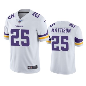 Minnesota Vikings Alexander Mattison White 100th Season Vapor Limited Jersey - Cocomos