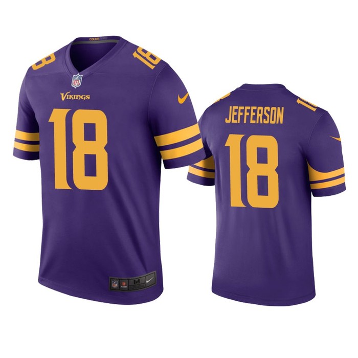 Minnesota Vikings Justin Jefferson Purple Color Rush Legend Jersey - Cocomos