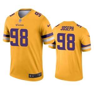 Minnesota Vikings Linval Joseph Gold Inverted Legend Jersey