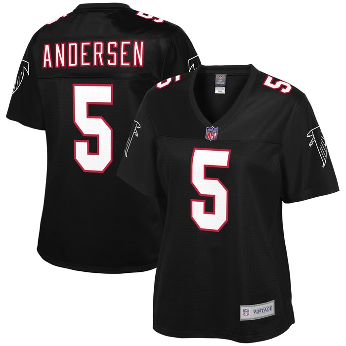 Morten Andersen Atlanta Falcons Nfl Pro Line Womens Retired Player Jersey - Black Nfl