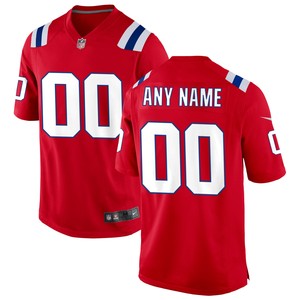 New England Patriots Alternate Custom Jersey Red Custom Jerseys Nfl