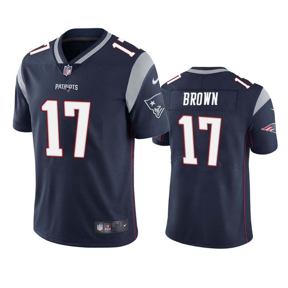 New England Patriots Antonio Brown Navy Vapor Limited Jersey - Cocomos