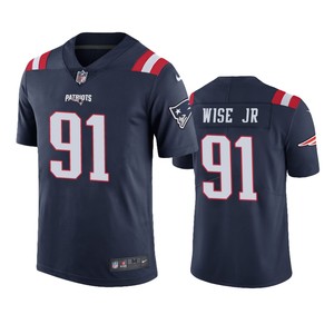 New England Patriots Deatrich Wise Jr. Navy Nike Color Rush Limited Jersey