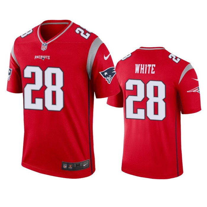 New England Patriots James White Red Inverted Legend Jersey