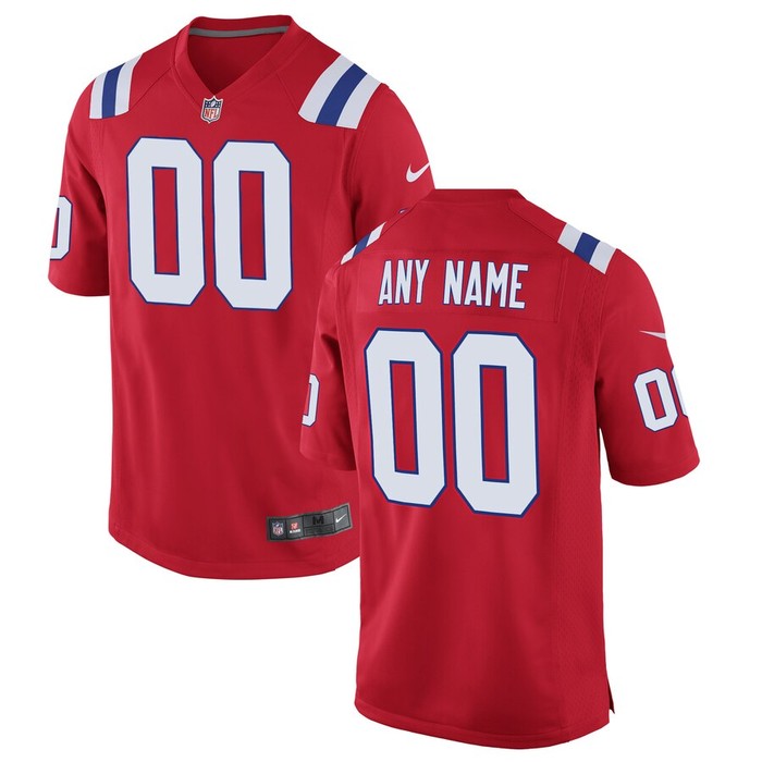 New England Patriots Nike Youth Custom Alternate Game Jersey - Red