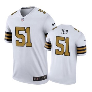 New Orleans Saints #51 Manti Teo Nike Color Rush White Jersey - Cocomos