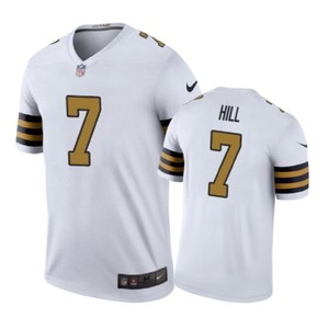 New Orleans Saints #7 Taysom Hill Nike Color Rush White Jersey - Cocomos