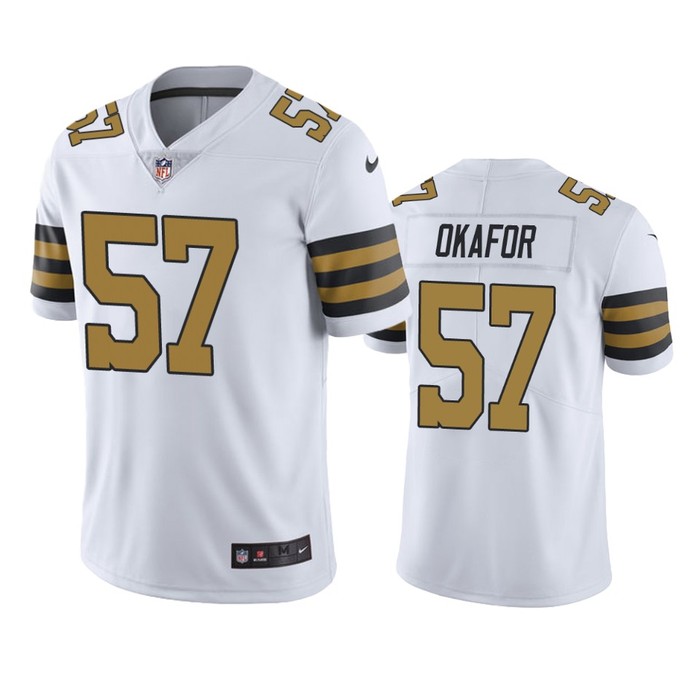 New Orleans Saints Alex Okafor White Nike Color Rush Limited Jersey