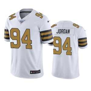 New Orleans Saints Cameron Jordan White 100th Season Color Rush Jersey