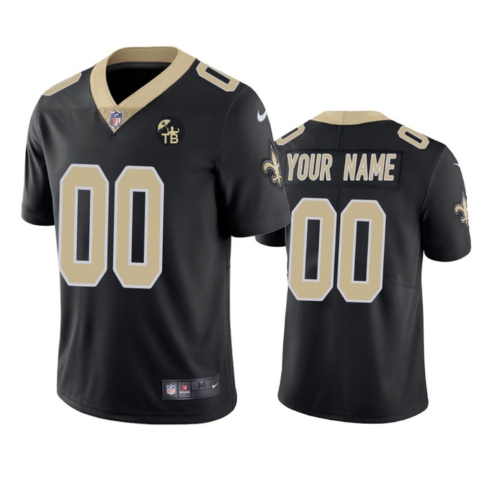 New Orleans Saints Custom Black Tom Benson Memorial Patch Vapor Limited Jersey