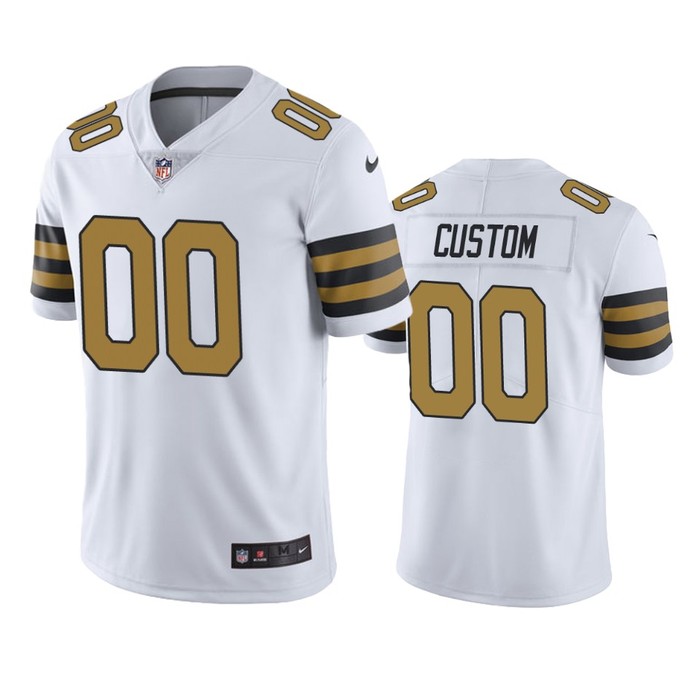 New Orleans Saints Custom White Nike Color Rush Limited Jersey