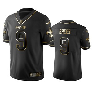 New Orleans Saints Drew Brees Black Golden Edition 2019 Vapor Untouchable Limited Jersey - Mens - Cocomos