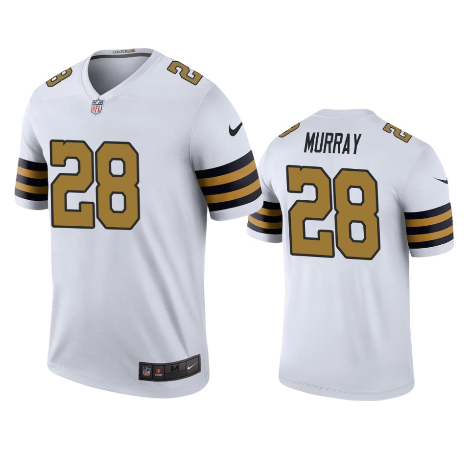 New Orleans Saints Latavius Murray White Color Rush Legend Jersey - Men - Cocomos