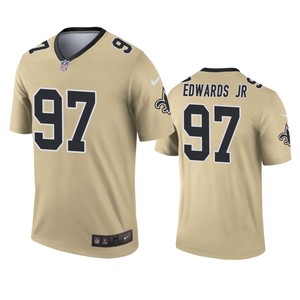 New Orleans Saints Mario Edwards Jr Gold Inverted Legend Jersey