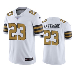 New Orleans Saints Marshon Lattimore White 100th Season Color Rush Jersey