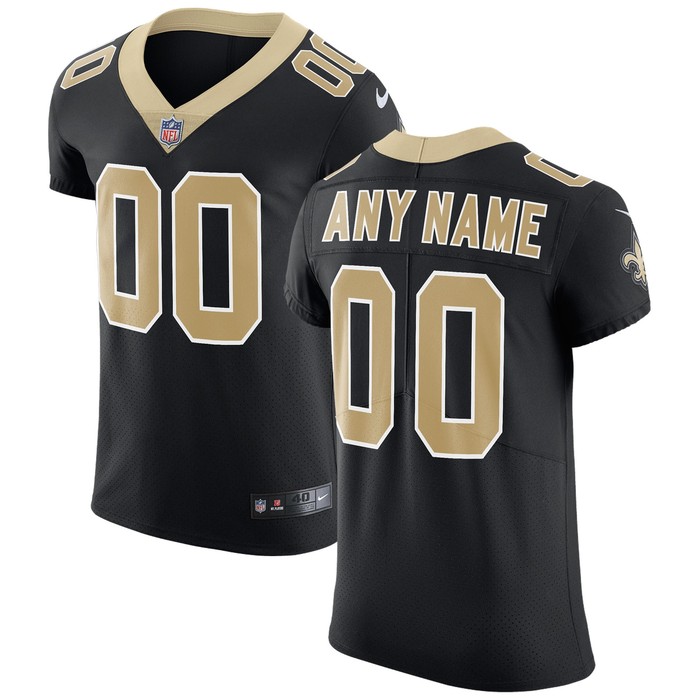 New Orleans Saints Vapor Untouchable Custom Elite Jersey Black Custom Jerseys Nfl - Cocomos