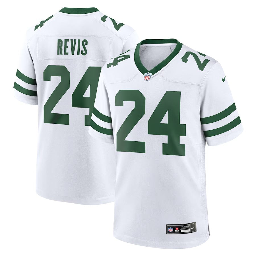 New York Jets #24 Darrelle Revis Legacy Retired Player Game Jersey - White - Cocomos