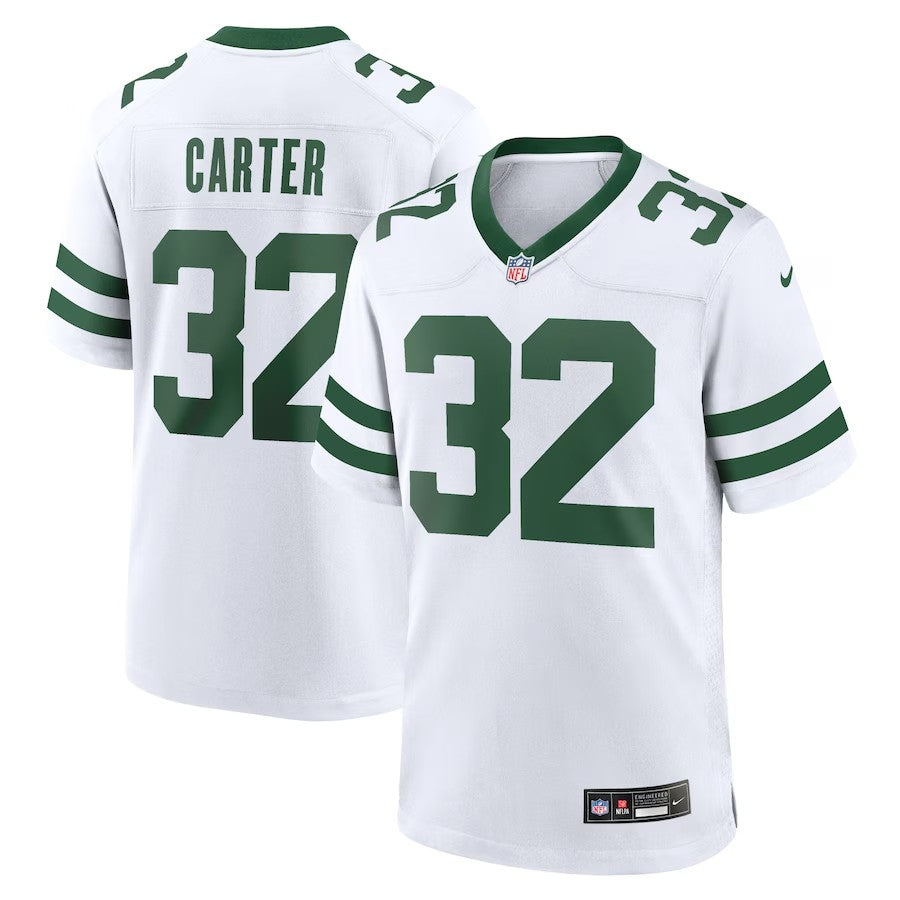 New York Jets #32 Michael Carter Legacy Player Game Jersey - White - Cocomos