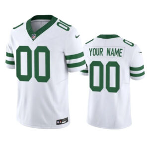 New York Jets Active Player Custom White 2023 Fuse Vapor Limited Jersey - Cocomos