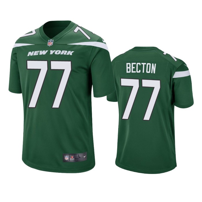 New York Jets Mekhi Becton Green 2020 Nfl Draft Game Jersey