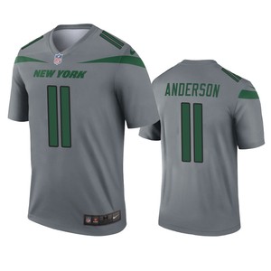 New York Jets Robby Anderson Gray Inverted Legend Jersey