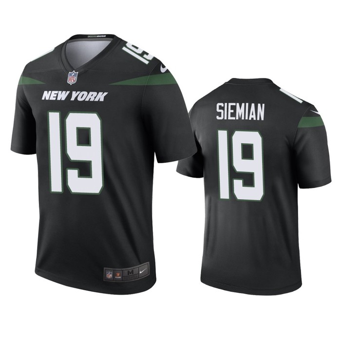 New York Jets Trevor Siemian Black 2019 Color Rush Legend Jersey - Mens - Cocomos