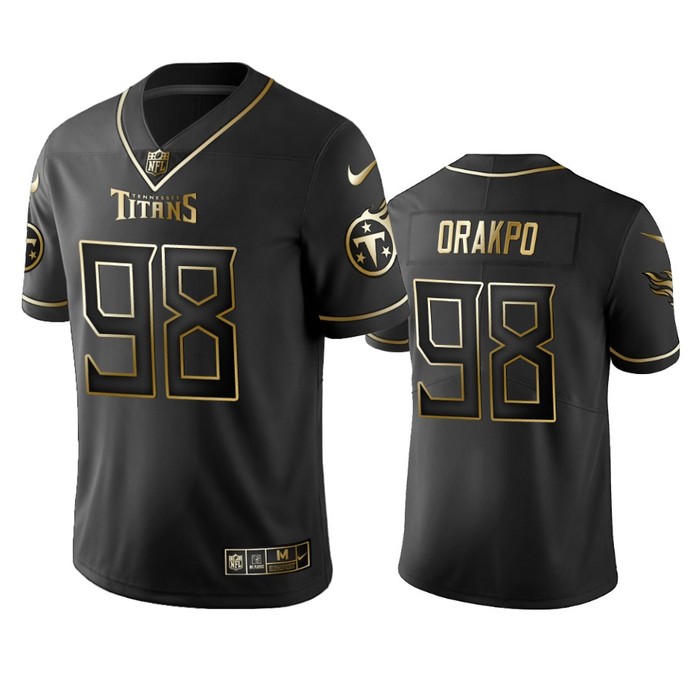 Nfl 100 Brian Orakpo Tennessee Titans Black Golden Edition Vapor Untouchable Limited Jersey - Mens